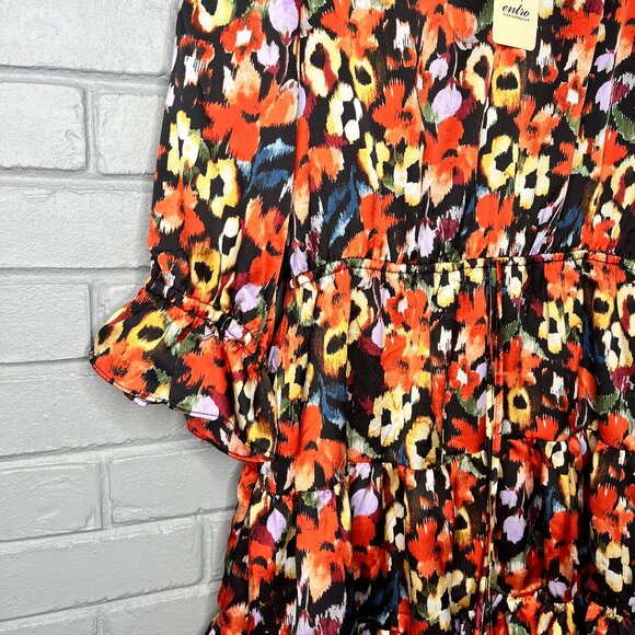 Entro Ruffle Floral Dress Size Large - Picture 8 of 16